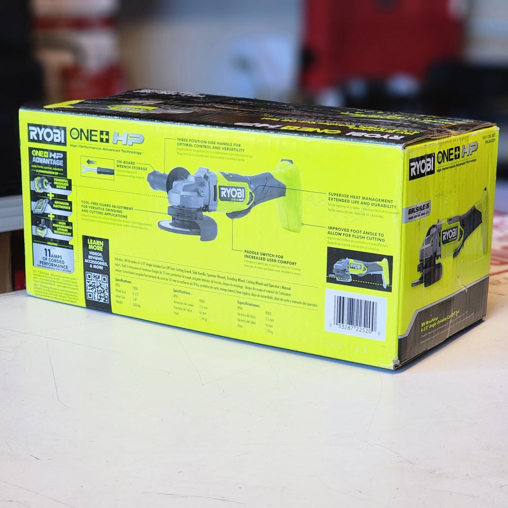 ONE + HP 18V Brushless Cordless 4-1/2 in. Angle Grinder ONE + HP 18V Brushless Cordless 4-1/2 in. Angle Grinder